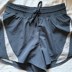 Abercrombie & Fitch Black Athletic Shorts with Light Brown Panels